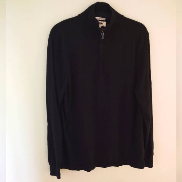 Joseph Abboud Other - Joseph Abboud black wool 1/4 zip sweater size men's XL